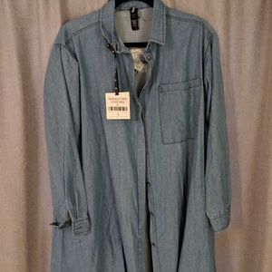 M NWT Agnes and Dora Denim Shirt Dress
